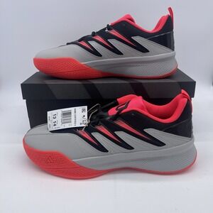 Adidas Dame Certified 3 Low‎ Basketball Shoe Grey Black Red Size 10 JI1540